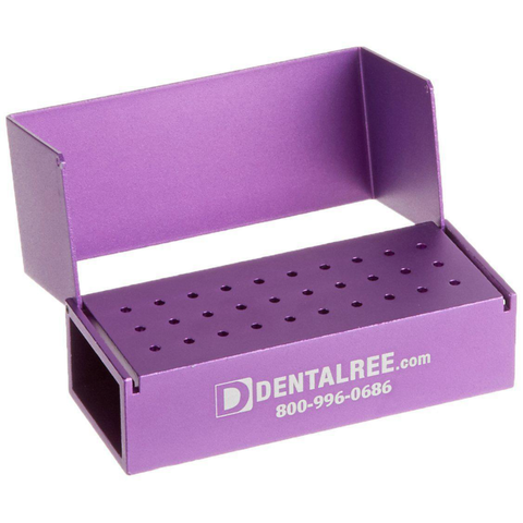 Metal Bur Block, HP, 30-Hole, Purple, 1/Pk, BK-700-P