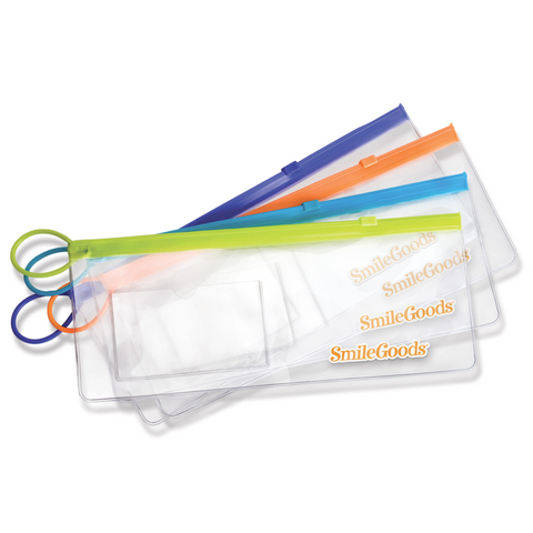 Smilegoods Patient Paks Empty 4" X 10" Clear Vinyl Zipper Bag For You To Fill With Whatever, 11-09810