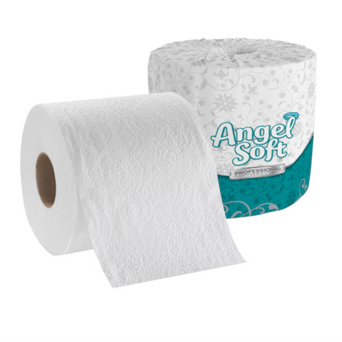 Premium Embossed Bathroom Tissue, 2-Ply, White, 4" x 4.05", 450 sht/rl