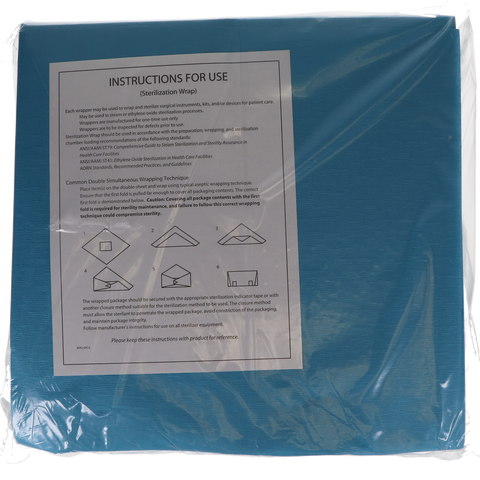 Sterilization Wraps 15 x 15 in Blue, 960173, Infection Control, Sterilization-Wrap & Tubing