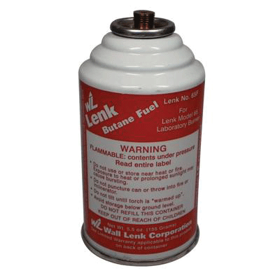 Butane Fuel Refill for Laboratory Burner, Model 65, 5.5 oz, 65F