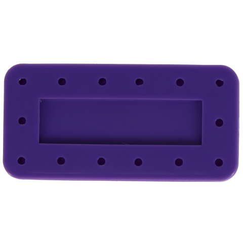 Magnetic Bur Block, 14-Hole, Rectangular, Neon Purple, 1/Pk, OR416