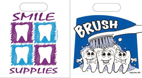 Brush Patient Bags, Small, White, 7.5" x 9", 250/Pk, TY520