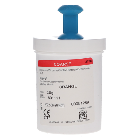 Nupro Extra Care Prophy Paste Jar, 340 g, Coarse, Orange, 1/Pk, 801111