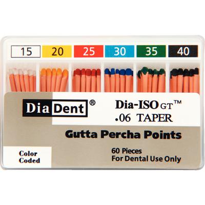 Dia-ISO GT Gutta Percha Points, Non-Marked, Spillproof Pack, 0.06 Taper, # 15, White, 60/Pk, 116-603