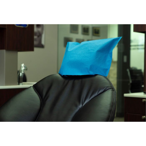 Paper/Poly Headrest Covers, 10" x 13", Blue, 500/Pk, HRCB-13