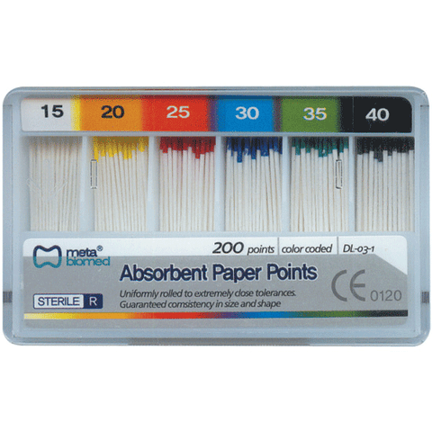 Absorbent Paper Points Sterile Cell Strip Package, 251450-XF, Endodontics, Absorbent Paper Points