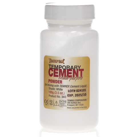 ZOE Temporary Cement Powder Refill 100 g, 340, Cements & Liners, Temporary Cements