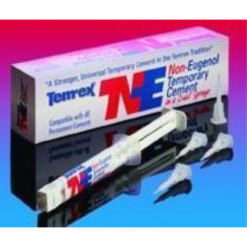 Temrex TNE Non-Eugenol Cement, Dual Syringe Kit, 6 g, 1/Pk, 7760, (Exp.10/03/2025)