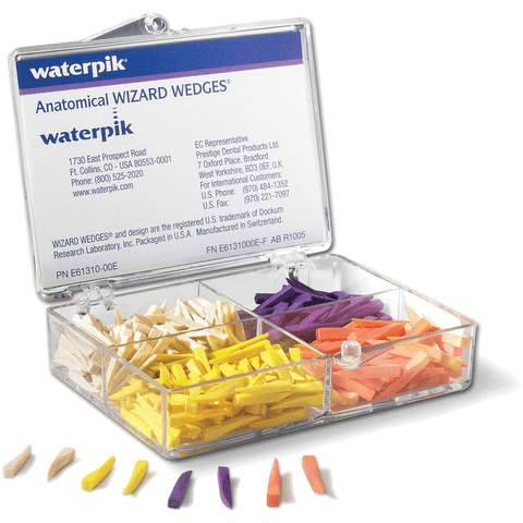 Wizard Wedges Anatomical Matrix Wedges, Medium, Yellow, 400/Box, 061307-000