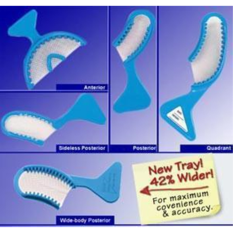 Three Way Disposable Impression Trays, Sideless Posterior, 50/Pk, 33004