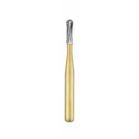 Great White Gold Series Carbide Burs, FGSS, Straight Round End Cross Cut, # 2S, 10/Pk, 15064