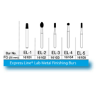 Express Line Lab Metal Carbide Bur, FG, Straight Round End Plain, # EL3, 10/Pk, 16103