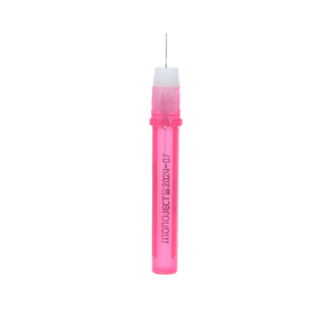 Monoject Needles, Plastic Hub, # 400, Ga 25, Long, Red, 100/Pk, 400033