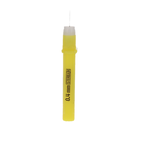 Monoject Needles, Plastic Hub, # 400, Ga 27, Long, Yellow, 100/Pk, 400058