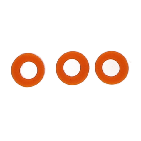 Silicone Code Rings, Standard, 1/8" x 1/8", Orange, 100/Pk, CR9