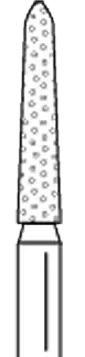 Two Striper Diamond Burs, FG, Flame, 260.10, 1.4 mm, Fine, Red, 5/Pk, 2015155