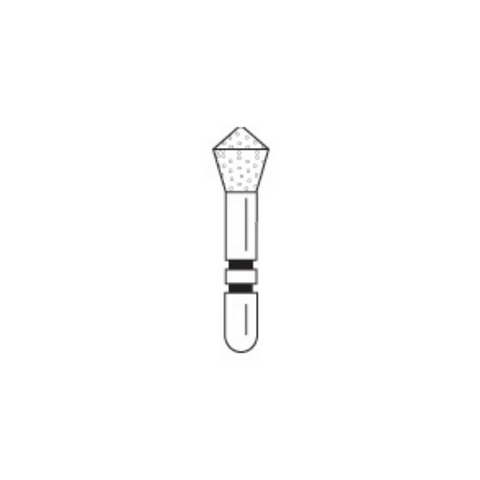 Two Striper Diamond Burs, FGSS, Short Cut, Round-End Taper, 770.8 S, 1.8 mm, Coarse, Green, 5/Pk, 2015905