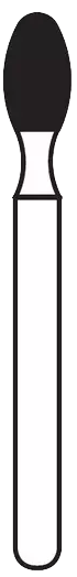 Solo Diamond Single Use Burs, FG, Egg, # 1900, 2.3 mm, Coarse, Green, 25/Pk, 379023C