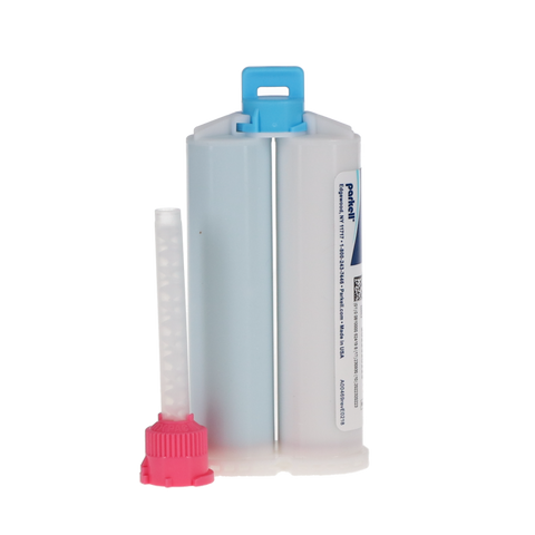 Blu-Mousse VPS Bite Registration Material, Super Fast Set, Split Cartridge, 50 ml, Peppermint, 2/Pk, S448S (Exp. 04/30/2025)