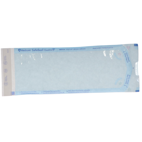 SafeSeal Quattro Pouches 3.5" x 9" 200/Pk, 88010-4, Infection Control, Sterilization-Pouches