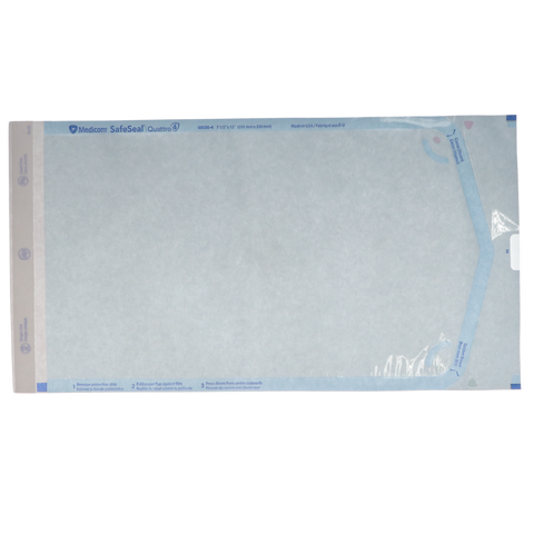 SafeSeal Quattro Pouches 7.5" x 13" 200/Pk, 88030-4, Infection Control, Sterilization-Pouches