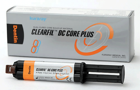 Clearfil DC Core Plus Core Build-Up Material, Dual-Cure, Automix Syringe, 4.5 ml, Dentin, 1/Pk, 2942KA