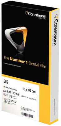 Ektavision Panoramic Film EVG15, 15 cm x 30 cm, Green Sensitive, 50/Pk (Exp. 04/10/2025)