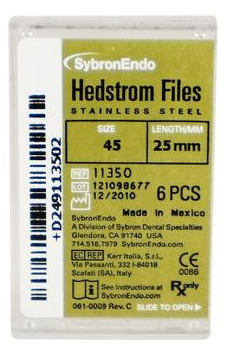 Sybron Endo, Hedstrom Files, Stainless Steel, 6/Pk