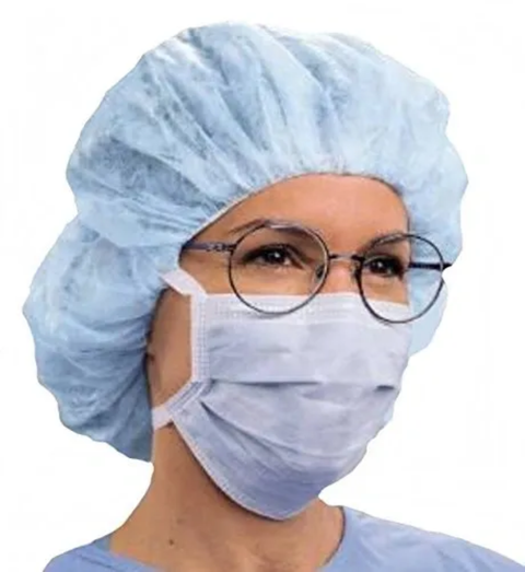 FogFree Tie-On Surgical Masks, Blue, 50/Pk, 49214