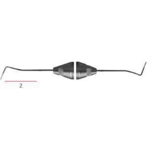 Explorer, Double-Ended, # 2, Pigtail, # 6 Satin Steel Handle, 1/Pk, EXD26