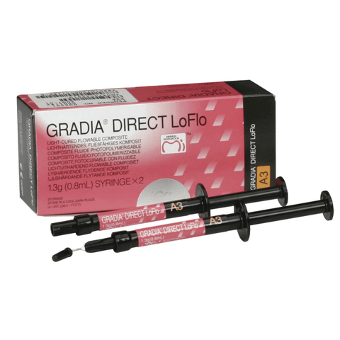 Gradia Direct LoFlo Microfilled Hybrid Resin Composite, Light-Cure, Syringe Refill, 1.3 g, A2, 2/Pk