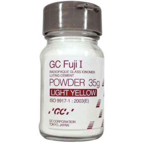 Fuji I Radiopaque Glass Ionomer Luting Cement, Powder Refill, 35 g, Light Yellow, 48/Pk