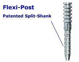 Flexi-Post, Stainless Steel, Economy Refill, # 00, White, 30/Pk