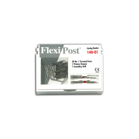 Flexi-Post, Stainless Steel, Economy Refill, # 1, Red, 30/Pk, 140-01