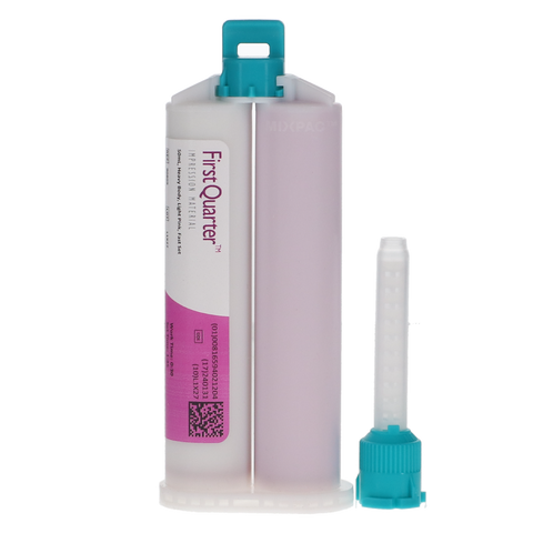 First Quarter VPS Impression Material, Cartridge Pack, Heavy Body, Fast Set, 50 ml, 4/Pk, 90809