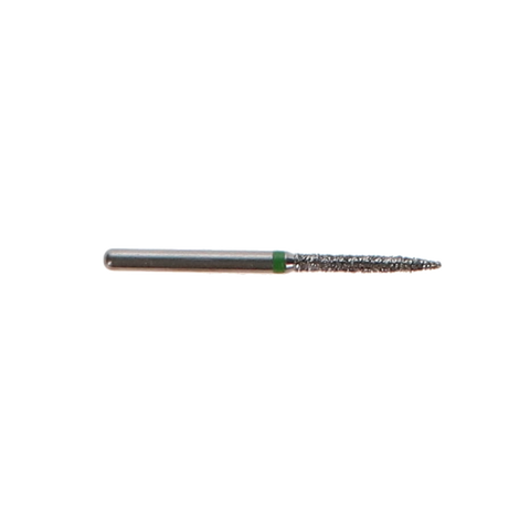 NTI Diamond Burs, FG, Flame, # C863, 1.2 mm, Coarse, Green, 5/Pk, C863-012