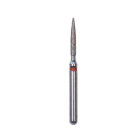 NTI Diamond Burs, FG, Flame, # F862, 1.2 mm, Fine, Red, 5/Pk, F862-012