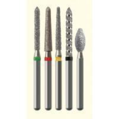 NTI Diamond Burs, FG, Round End Taper, # 856, 2.5 mm, Super Coarse, Black, 5/Pk, SC856-025