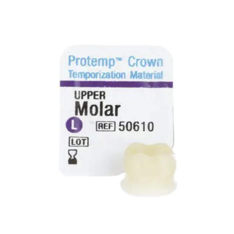 Protemp Crown Temporization Material, Adult, Refill, Upper Large Molar, Universal Shade, 5/Pk