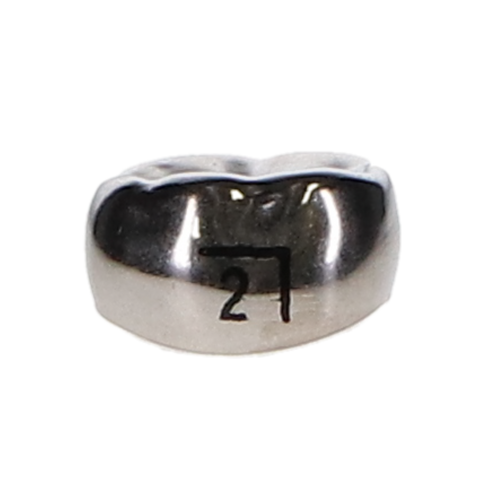 Ion Nichro Stainless Steel Molar Crowns, First Permanent Molar, # 2 Lower Right, 5/Pk, 6LR2