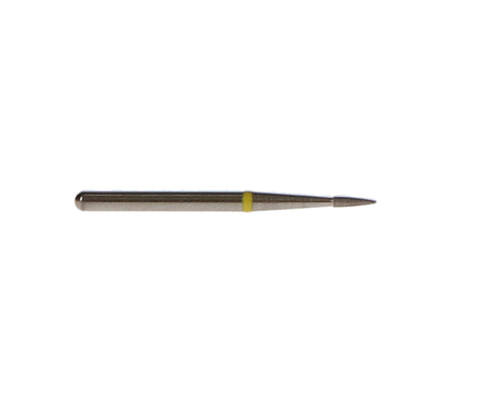 NTI Diamond Burs, FG, Flame, # SF889, 0.9 mm, Extra Fine, Yellow, 5/Pk, SF889-009