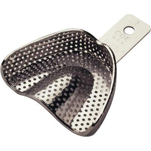 Coe Nickel-Plated Metal Perforated Regular Impression Trays, # 21, Medium, Lower, 1/Pk, 260211