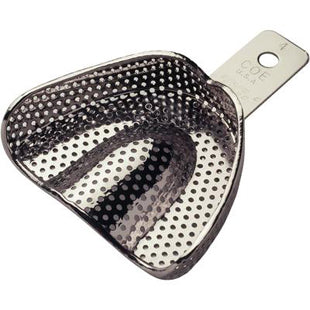 Coe Nickel-Plated Metal Perforated Regular Impression Trays, # 4, Medium, Upper, 1/Pk, 260041