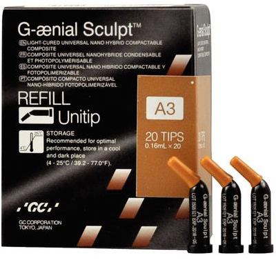 G-ÃƒÂ¦nial Sculpt Universal Composite Unitip Refill 0.16 ml, 009172, Cosmetic Dentistry, Composites