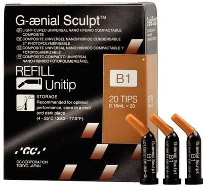 G-ÃƒÂ¦nial Sculpt Universal Composite Unitip Refill 0.16 ml, 009180, Cosmetic Dentistry, Composites