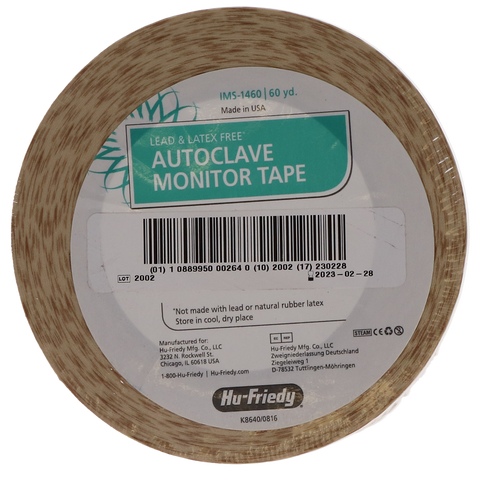 IMS Autoclave Monitor Tape, 60 yd, Lead/Latex-Free, Tan, 1/Pk, IMS-1460