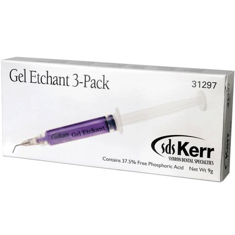 Etching Gel, 37.5% Phosphoric Acid, Syringe Kit, 3 g, Purple, 3/Pk, 31297