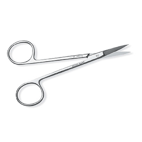 Tissue Scissors, Iris, Straight/Delicate, Stainless Steel, 4-1/2", 1/Pk, 9085200