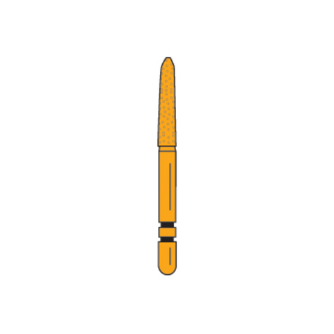Two Striper Gold-Plated Diamond Burs, FG, Curettage, 254.SB, 1.8 mm, Medium, Blue, 5/Pk, 2015617
